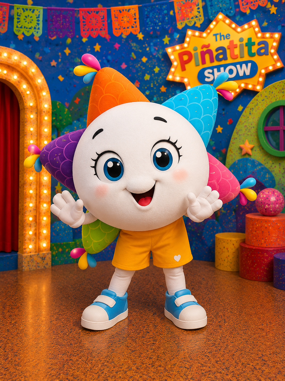 Lita Piñatita on a colorful fiesta stage